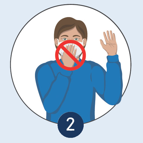 FFP2 Maske nicht berühren