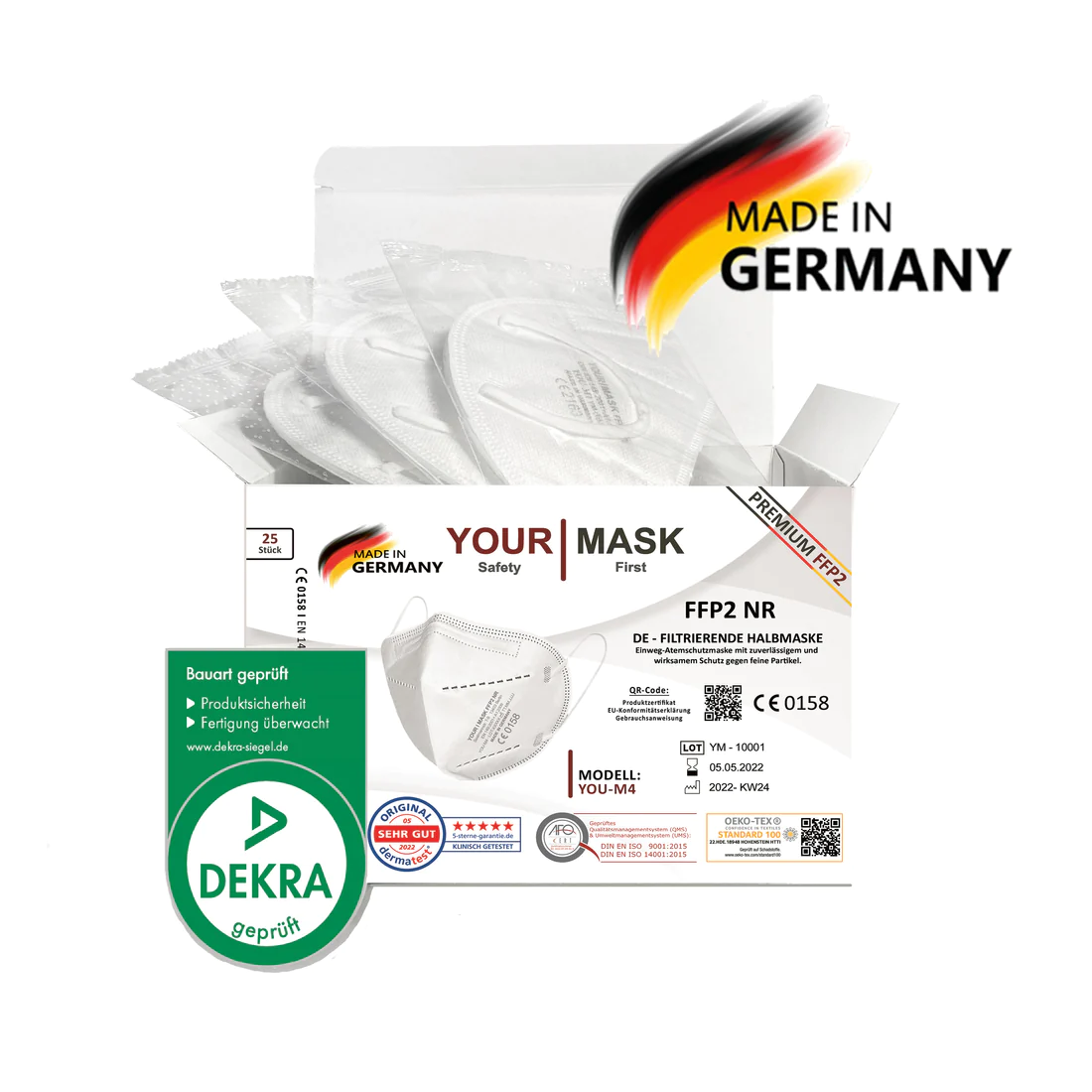 Ffp2 Maske In Deutschland Hergestellt - Dekra Zertifizierte FFP2 Maske MADE IN GERMANY | 5 Lagen | CE 0158 zertifiziert